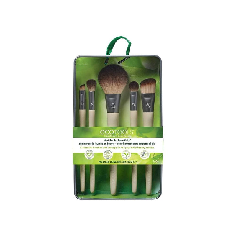 Eye Makeup Brush Set 5-Piece Ergonomic Design Face & Eyes ecoTOOLS