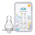 Slow Flow Nipple Bottle Replacement Pur 0-3 Months 2Pcs
