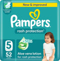 Pampers Diapers Taped Rash Protection Mega Pack Size 5 52 Count