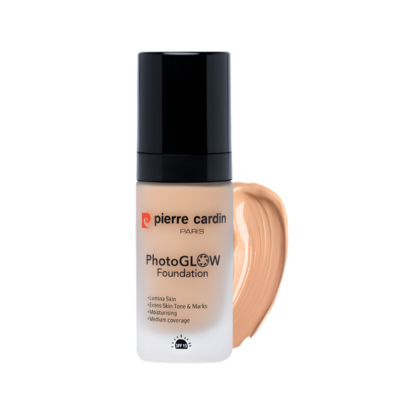 Pierre Cardin Photo Glow Foundation, Light Coverage, Warm Yellow 404