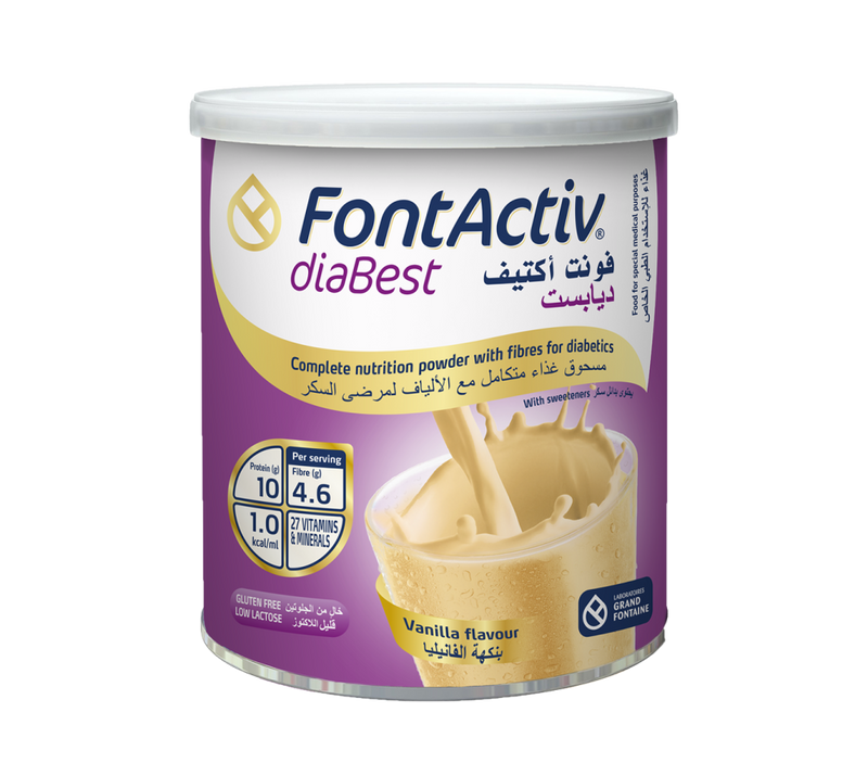 Complete Nutrition Powder for Diabetic Patients Vanilla FONT ACTIV 400g