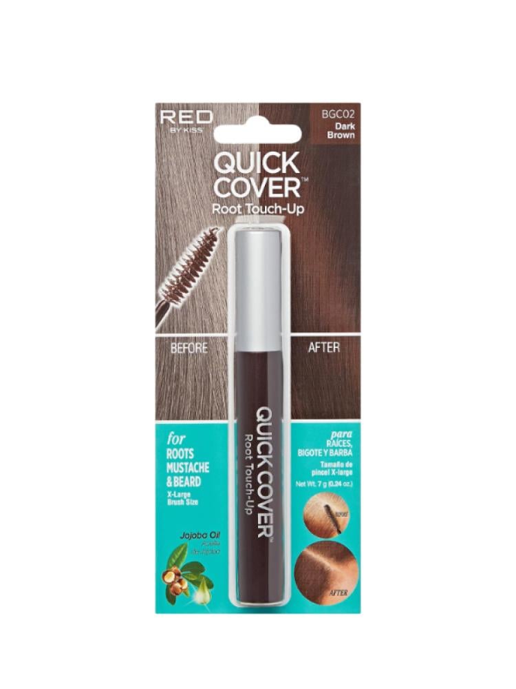 Red by Kiss Quick Cover Root Brush - Dark Brown