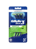 Gillette Blue 3 Plus Gentle Razor for Sensitive Skin - 3 Pieces