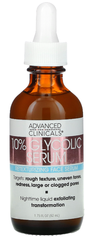 Glycolic Acid Exfoliating Serum for Radiant Skin by Advanced Clinicals 52ml