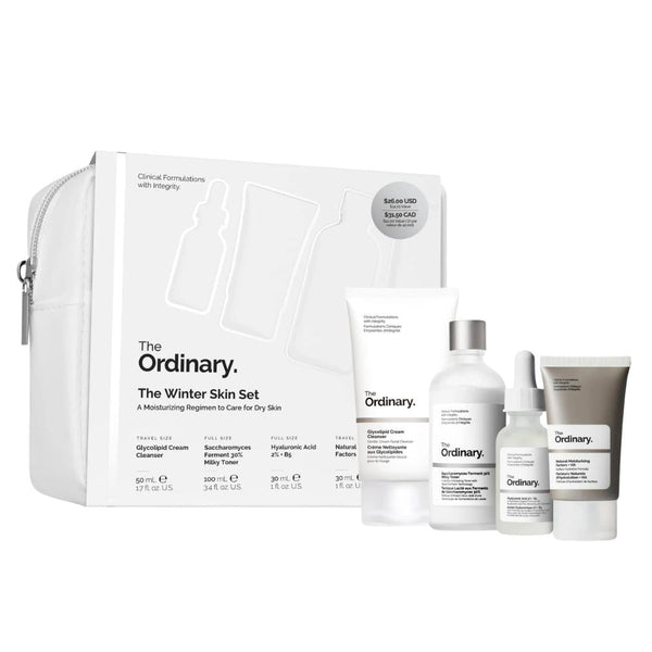 The Ordinary Winter Hydrating Skincare Set, Hyaluronic Acid, Niacinamide, 4 Pieces