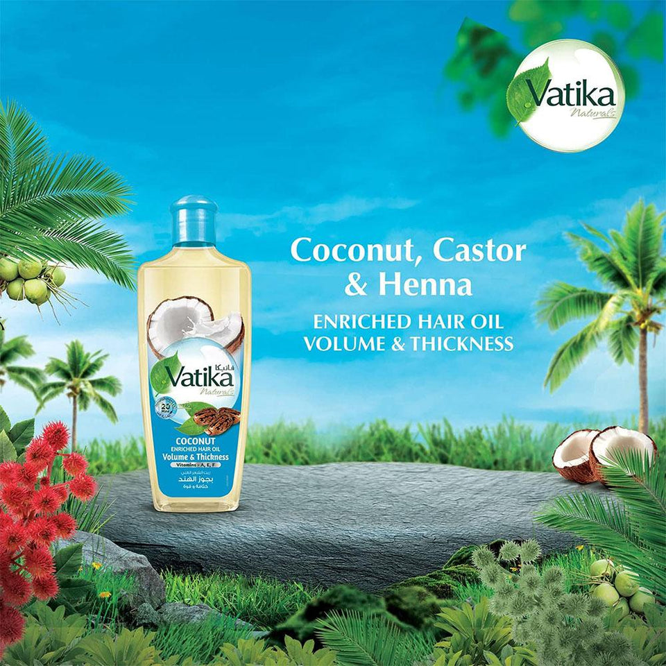 Vatika Coconut Enriched Hair Oil for Volume & Thickness 200ml