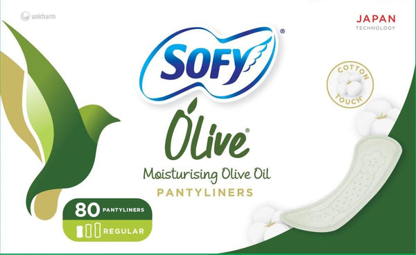 Pantyliners Daily Regular Moisturizing Olive 80 Pcs Sofy