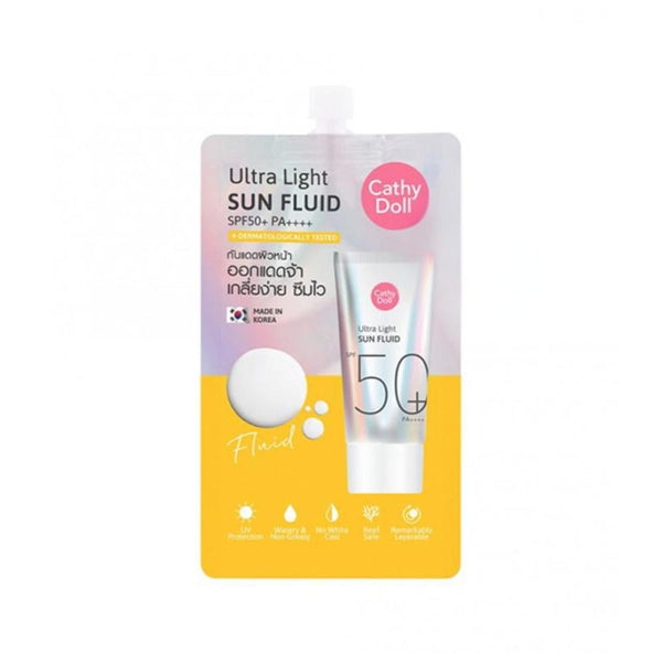 Cathy Doll Ultra Light Sunscreen Cream SPF50 PA++++, Hydrating, 7ml