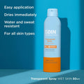 Best SPF 50 Sunscreen Spray Transparent Hydrating ISDIN 250ml