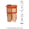 Bronzer Rouge Highlighter Palette Silky Powder 01 Natural Bronze Pastel 12g