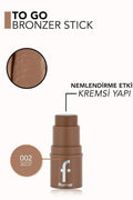 Flormar To-Go Bronzer Stick - Creamy Blendable Formula for All Skin Types