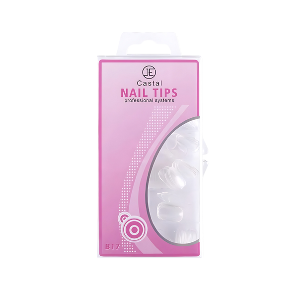 Castal Clear Nails B17, 100-Piece Pack, Transparent Artificial Nails