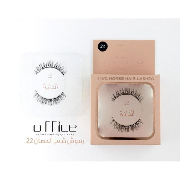 Office Dana Horsehair Eyelashes, Natural Glossy Finish, 22mm