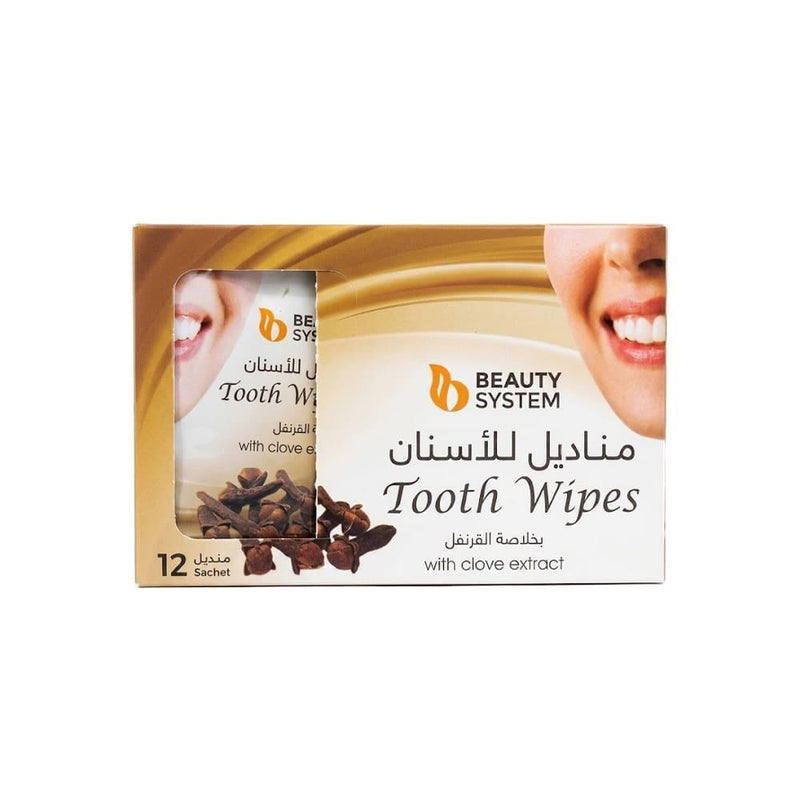 Dental Disinfectant Wipes Clove Extract Portable 12 Wipes Beauty System