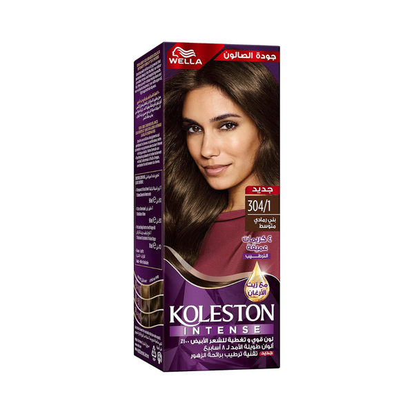 Wella Koleston Permanent Hair Dye Medium Ash Brown 304/1 110ml