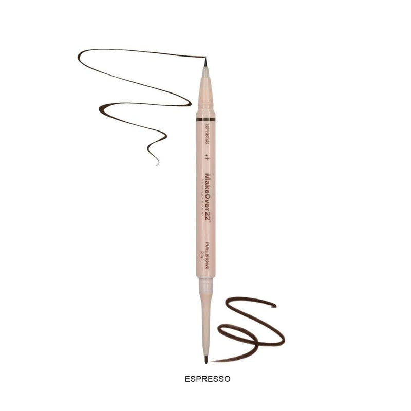 Make Over 22 Pure 2-in-1 Eyebrow Pencil Waterproof Espresso PW03