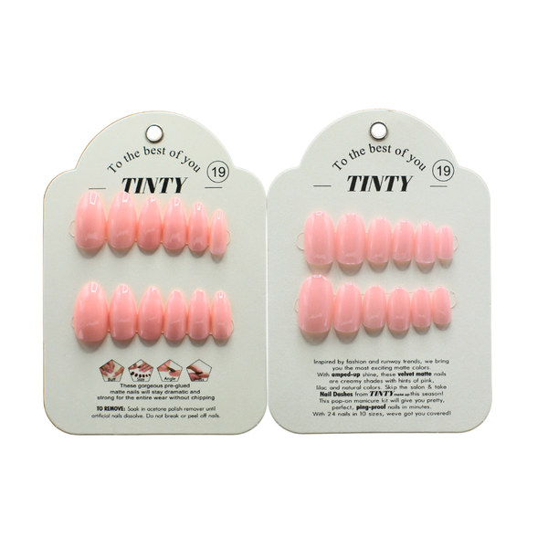 Tinty Adhesive Artificial Nails, Style No. 19