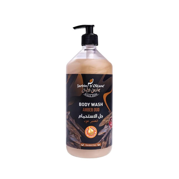 Amber Oud Shower Gel Moisturising Argan Oil Garden Olean 1 Liter