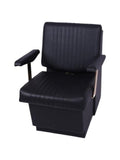 Salon System K-127 Women's Salon Chair - Black Synthetic Leather