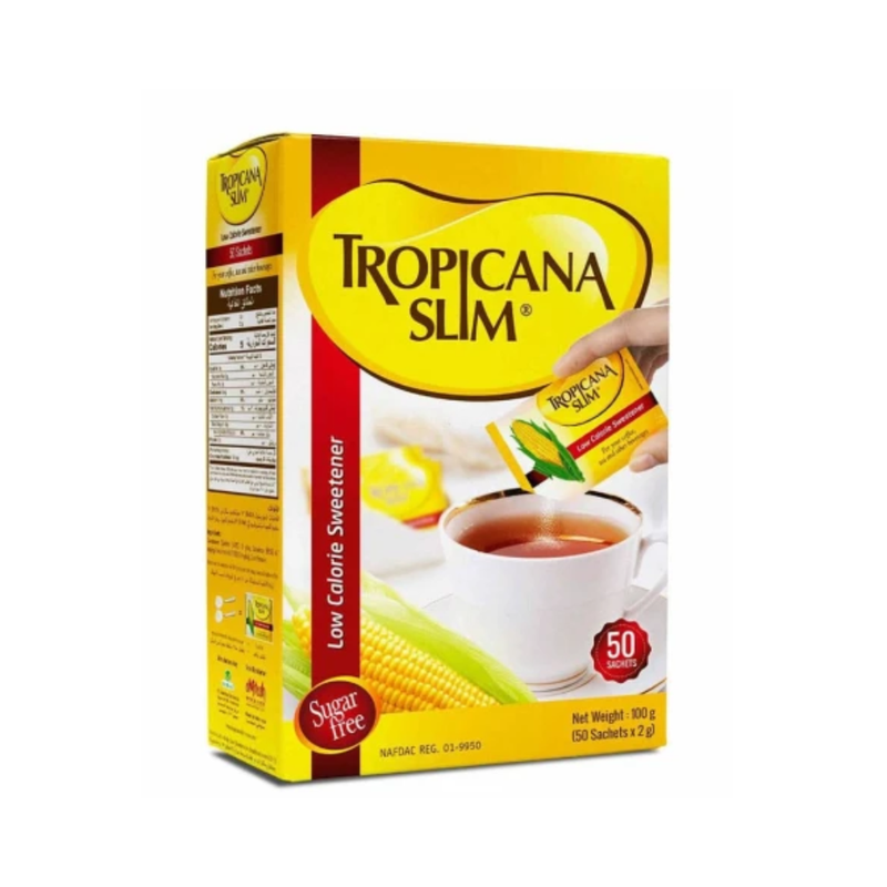 All Natural Low Calorie Sweetener Sucralose Based Tropicana Slim 50 Sachets