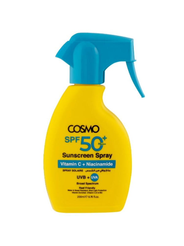 Cosmo Sunscreen Spray SPF 50+ with Vitamins & Niacinamide, 200ml