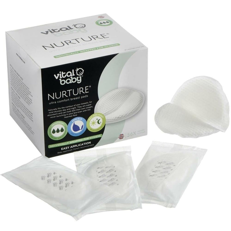 Breast Pads Nursing Ultra Comfort Absorbent Vital Baby 56Pc