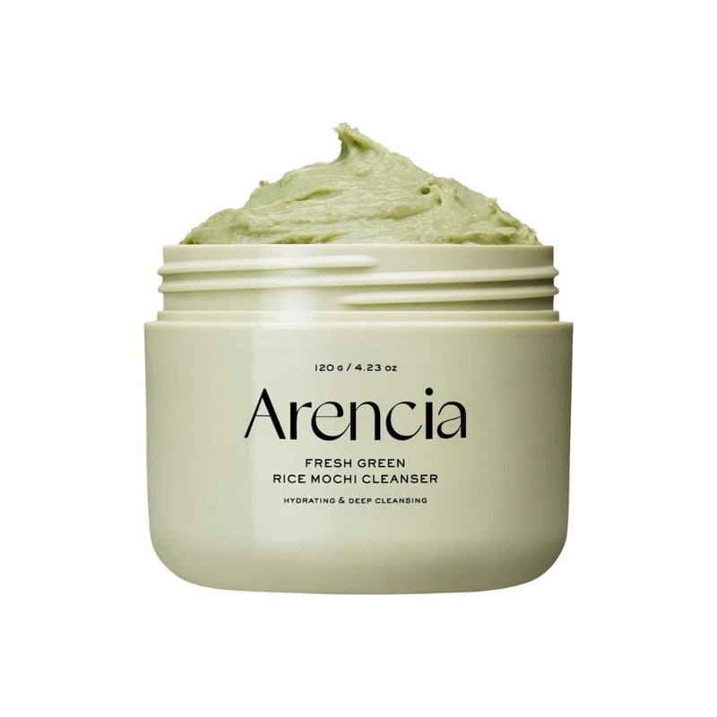 Arencia Fresh Green Rice Mochi Facial Cleanser for Blemish-Prone Skin, 120g