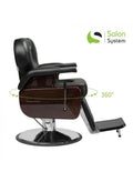 Salon System Audi Q5 Men's Salon Chair - Brown Wood Finish