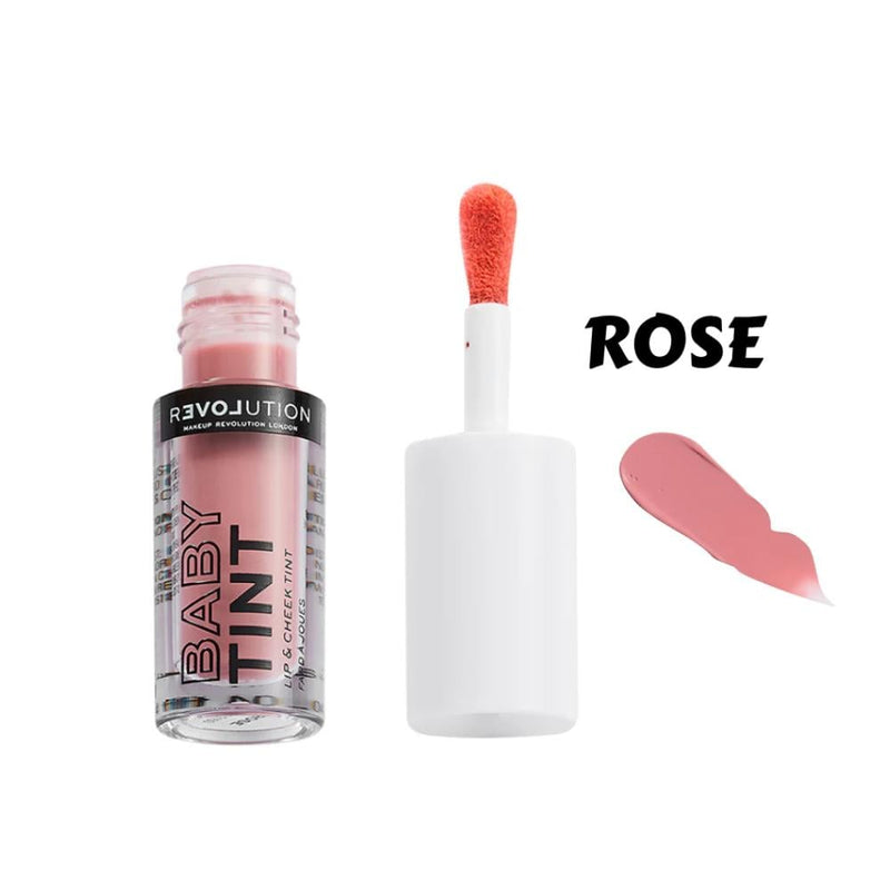 Revolution Baby Tint Lip and Cheek Tint, Pink, Liquid Formula