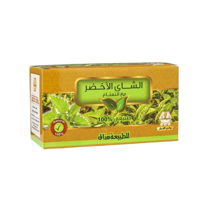 Wadi Al Nahal Green Tea with Mint, Organic, 30 Tea Bags