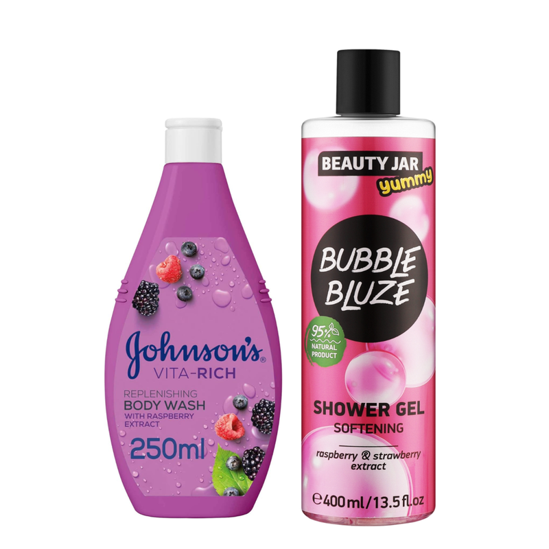 Beauty Jar Raspberry Strawberry Shower Gel Set 400ml + 250ml