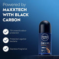 Roll On Deodorant for Men Deep Black Carbon Espresso Nivea 50ml