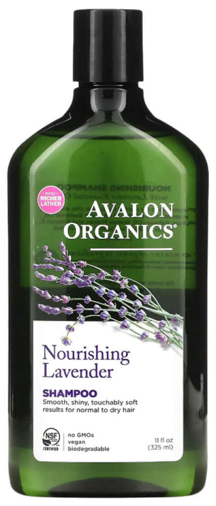 Clarifying Lavender Shampoo for Hard Water Mineral Removal Avalon Organics 325ml