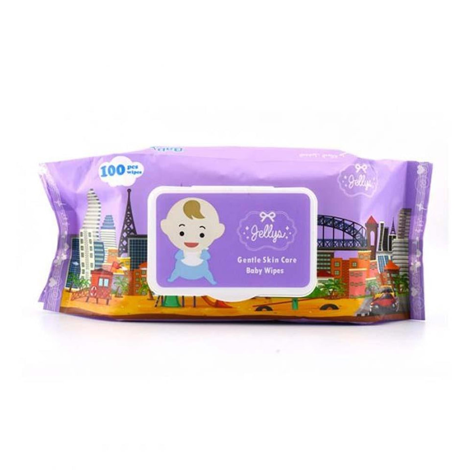 Jellys Natural Scented Wet Wipes for Sensitive Skin Gentle Cleaning 100ml