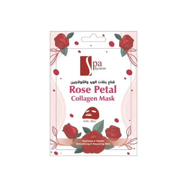 Spa System Rose Petal and Collagen Sheet Mask 28ml