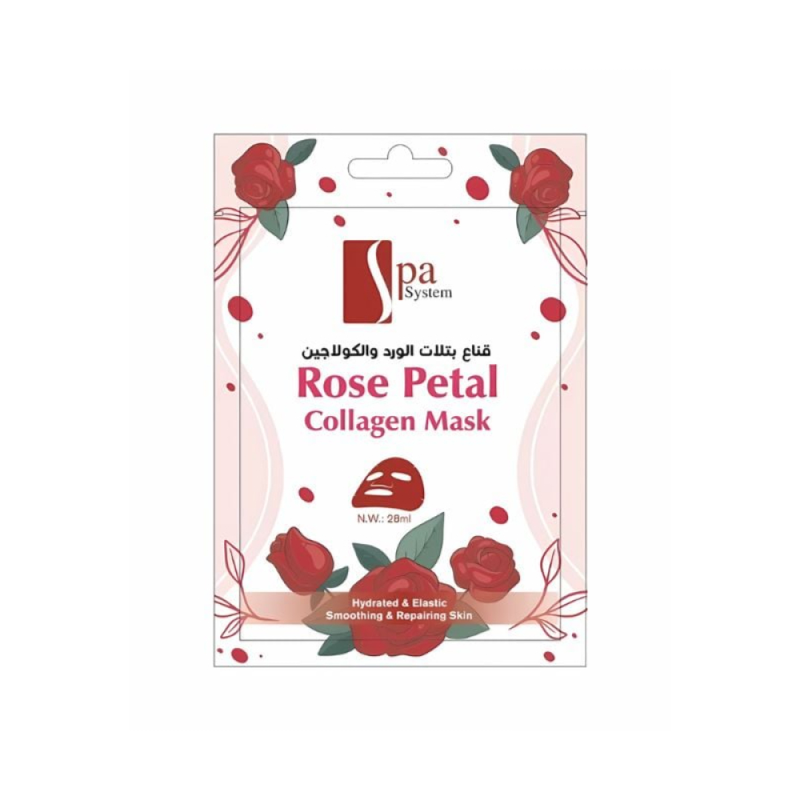 Spa System Rose Petal and Collagen Sheet Mask 28ml