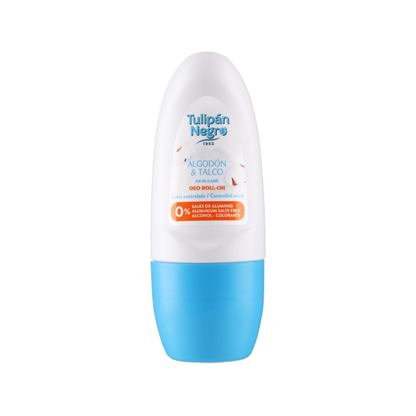 Tulip Negro Roll-On Deodorant Cotton and Talc, 50ml