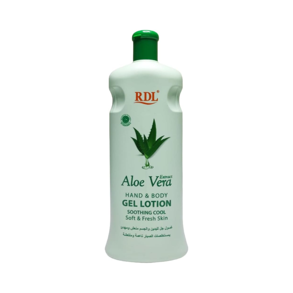 RDL Aloe Vera Hand and Body Gel Lotion with Soy Protein and Vitamin B3, 600ml