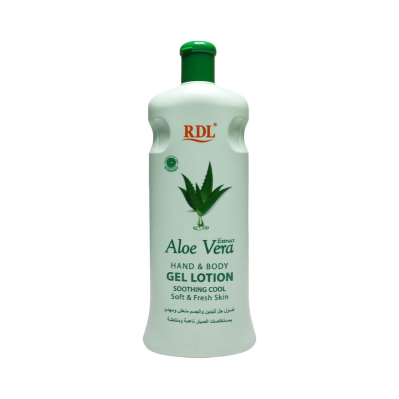 RDL Aloe Vera Hand and Body Gel Lotion with Soy Protein and Vitamin B3, 600ml