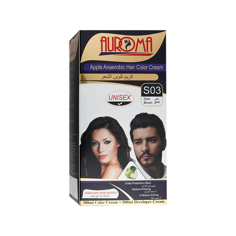 Hair Color Cream Dark Brown Ammonia Free Anaerobic Apple Auroma 500+500ml