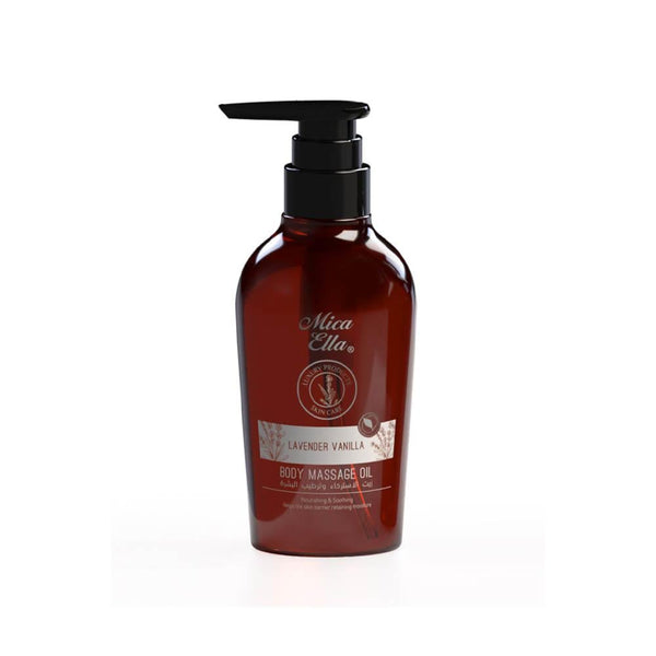 Vanilla Body Oil Relaxing Hydrating Lavender Mica Ella 300ml