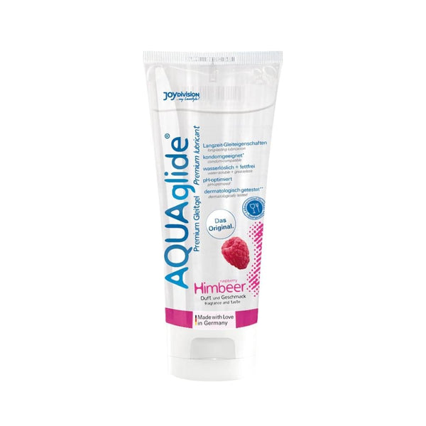 Flavored Lubricant Raspberry Water-Based Intimate Care AQUAglide 100ml
