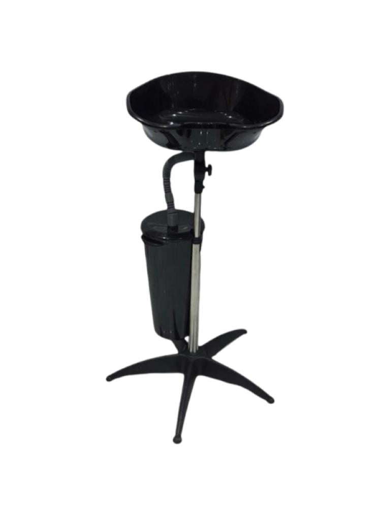 Salon System Adjustable Mobile Hair Wash Basin with Tank - Plastic Metal