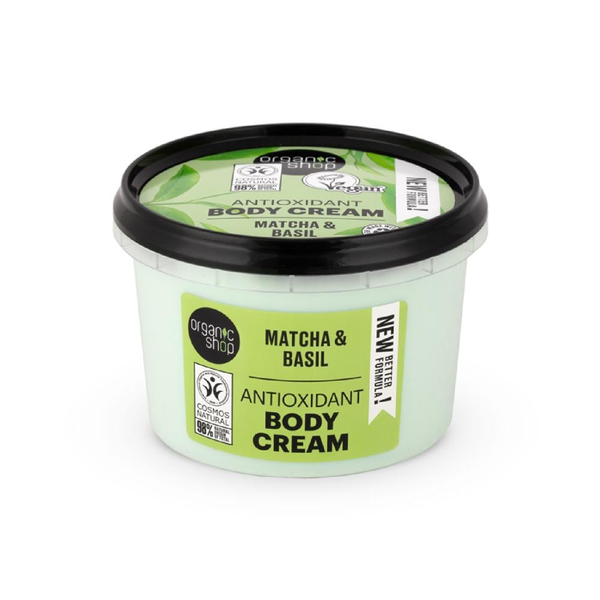Top Rated Body Cream Matcha & Basil Antioxidant Organic Shop 250ml