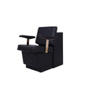 Salon System K-127 Women's Salon Chair - Black Synthetic Leather