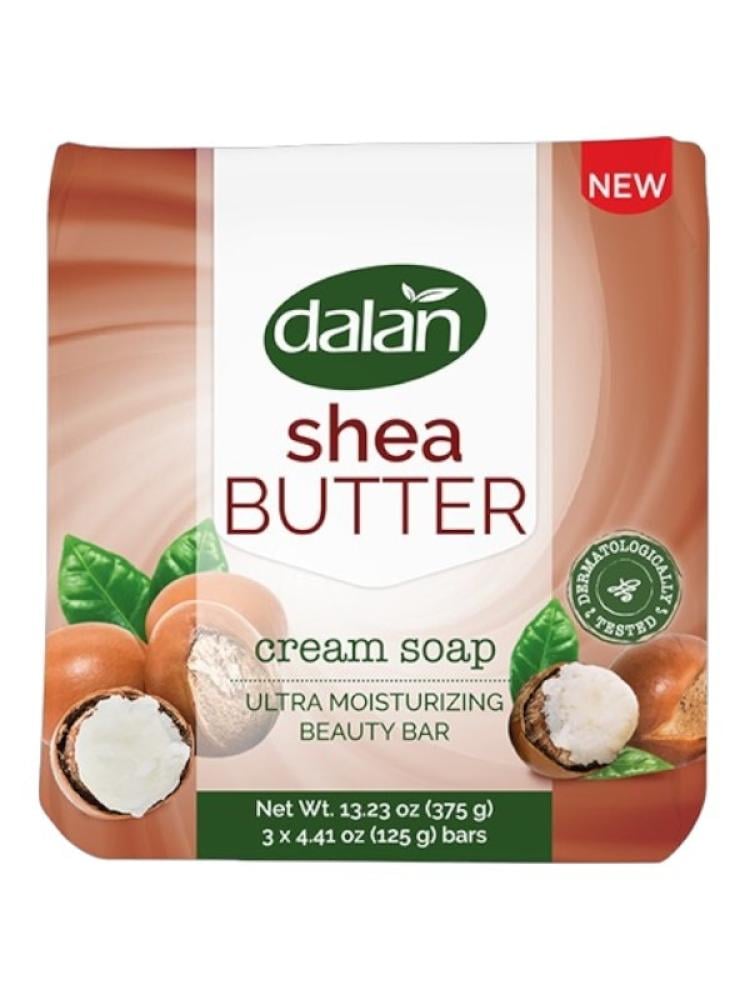 Dalan Shea Butter Cream Soap - Hydrating, Softening, 3-Pack, 125 g Each