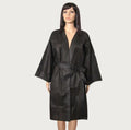 Salon System Disposable Robe - Comfortable, Hygienic - Black (10 Pieces)