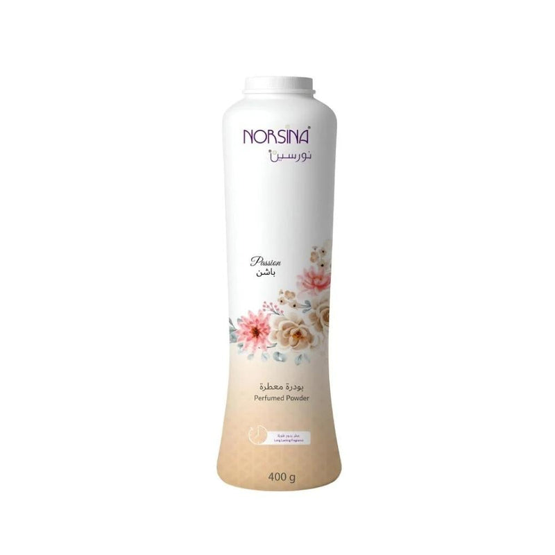 Norsina Passion Perfumed Body Powder, Moisture Absorbing, 400g