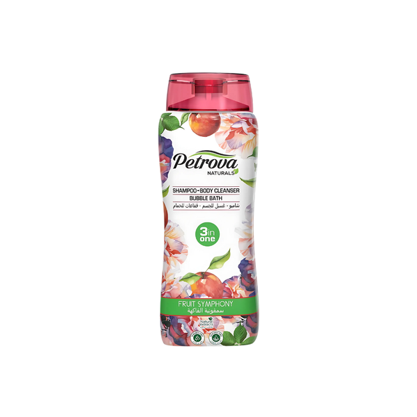 Petrova Fruit Symphony 3-in-1 Shampoo, Body Wash & Bubble Bath, 500ml