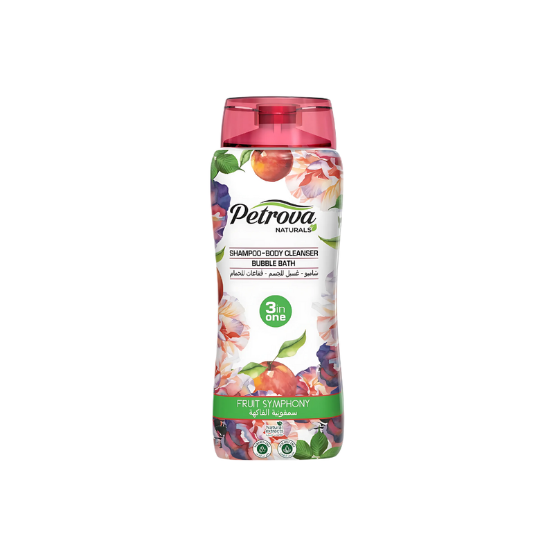 Petrova Fruit Symphony 3-in-1 Shampoo, Body Wash & Bubble Bath, 500ml